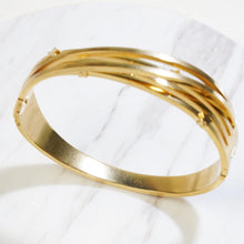 Load image into Gallery viewer, Geometric Stacked Gold-Plated Bracelet for Women - Minimalist Luxe Charm