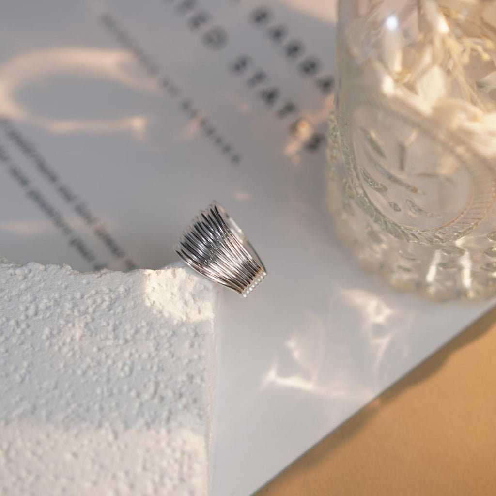 【Open Ring】Gold/Silver Plated Copper Multi Layer Wrap Ring, Edgy Modern Style, Trendy Statement for Ladies