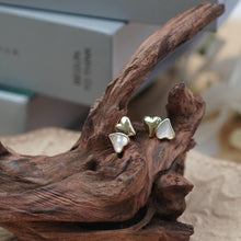 Load image into Gallery viewer, 【Stud Earrings】Silver/Golden Toned &amp; Shell Double-Heart Earrings, Romantic &amp; Chic, For Fashion Ladies