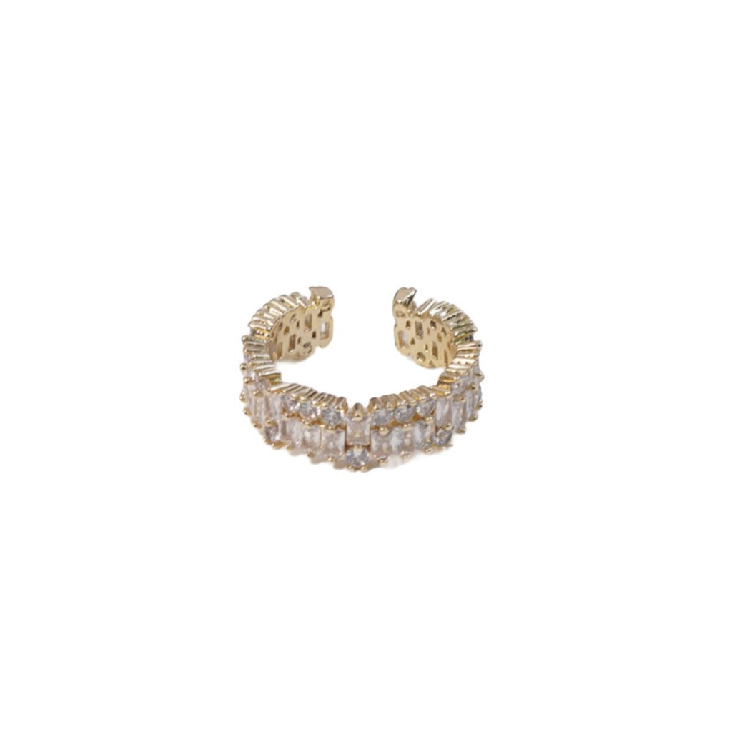 【Open Ring】Glam Zircon Encrusted Adjustable Ring with Luxe & Stylish Design for Fashion Ladies