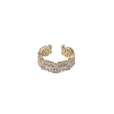 【Open Ring】Glam Zircon Encrusted Adjustable Ring with Luxe & Stylish Design for Fashion Ladies