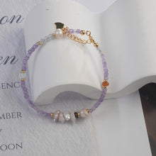 Load image into Gallery viewer, 【Beaded Bracelet】Natural Amethyst &amp; Pearl Bracelet, Retro Romantic Style, Perfect for Fashion Women