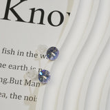 Anting-anting Stud, Kristal Biru / Hijau, Reka Bentuk Minimalis, Penting untuk Pencinta Fesyen, Sesuai untuk Dipakai Harian cute  earrings