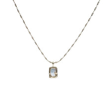 Load image into Gallery viewer, 【Pendant Necklace】 Silver-Tone Copper Beaded Chain Pendant Necklace - Clean Layered Jewelry, Natural Elegance for Women
