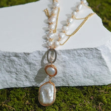 Load image into Gallery viewer, 【Necklace】Unique Layered Design Baroque Pearl Pendant Necklace, Elegant &amp; Fashionable Jewelry for Daily &amp; Social Occasions