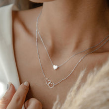 Charger l&#39;image dans la galerie, Set Of 2 Stylish And Simple Hollowed-out Heart Pendant Necklaces, Perfect For Holidays, Parties, Dates, Or Daily Wear