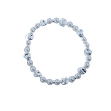 Load image into Gallery viewer, Minimalist Pearl &amp; Copper Bead Bracelet - Modern Silver Grey &amp; White Jewelry for Trendy Women