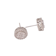 Load image into Gallery viewer, 【Stud Earrings】Copper Gold/Silver-Tone Zirconia Geometric Openwork Vintage Elegant Stud Earrings for Women