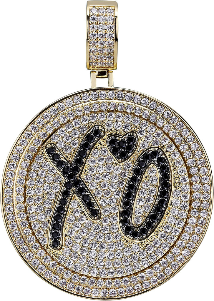 YOSZO Micropave CZ Iced Out Spinner Tree of Life XO Pendant Necklace Hip Hop Jewelry for Men