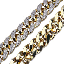 Charger l&#39;image dans la galerie, YOSZO 14mm/18mm 18K Gold Plated Iced Out CZ Lab Diamond Miami Mens Choker Cuban Link Chain for Women Necklace Hip Hop