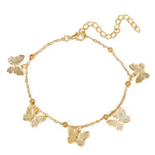 Load image into Gallery viewer, Bohemian Gold Silver Color Butterfly Fashion Anklets for Women Summer Beach Ankle Bracelet Foot Chain Jewelry