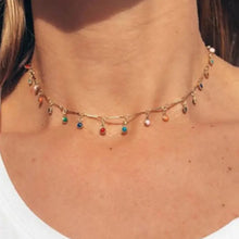 Load image into Gallery viewer, Bohemian Necklace Pendant for Women Charm Colorful Stone Chain Neck Chockers Necklace Handmade Party Collares Jewelry