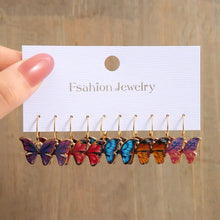 Load image into Gallery viewer, Boho Butterfly Earrings Set For Women Metal Gold Color Hollow Heart Dangle Earrings Girls Party Trendy Jewelry Gifts