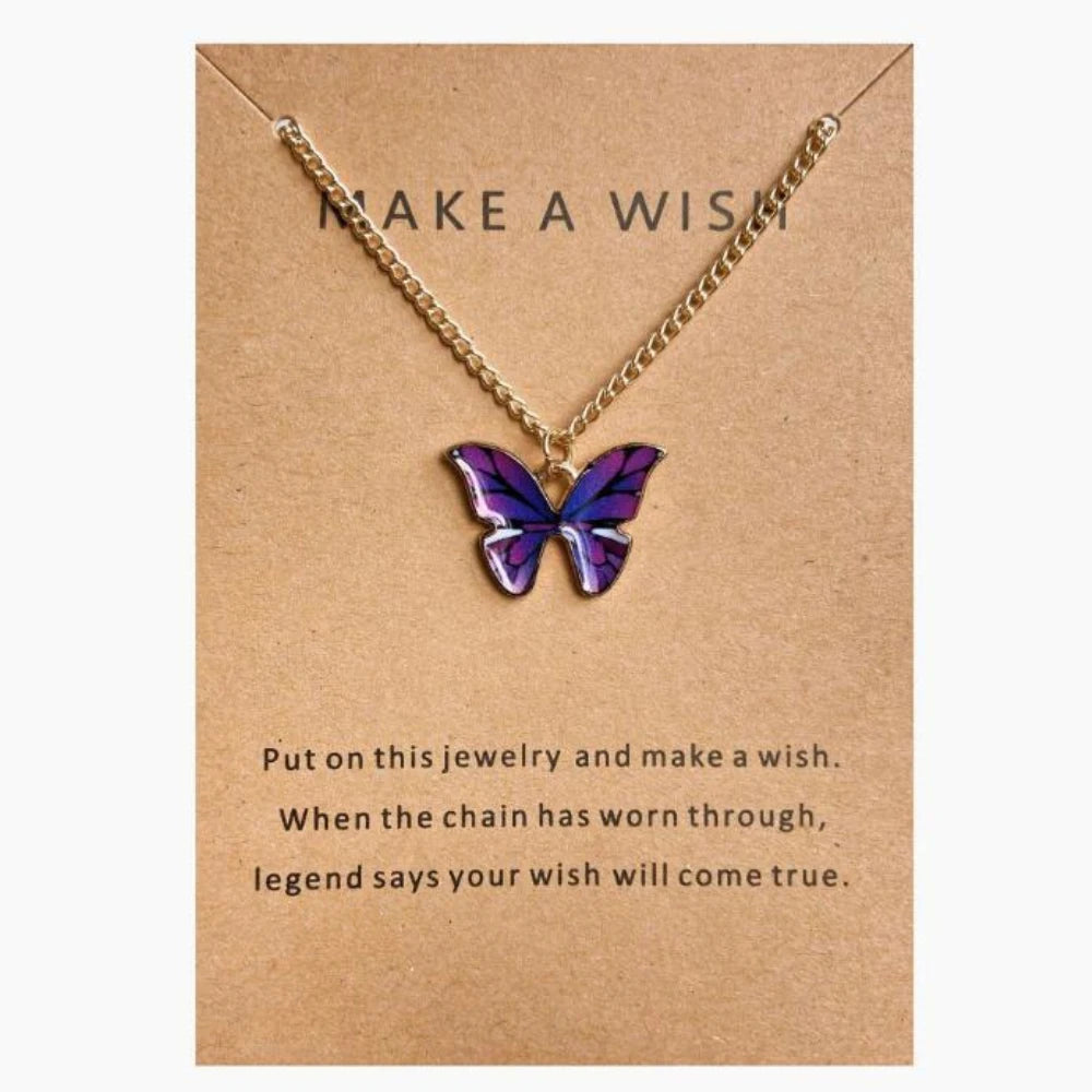 Cute Butterfly Pendant Necklace For Women Simple Ins Clavicle Chain Item Jewelry Korean Fashion Necklace Jewelry Gifts
