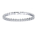 3mm Luxury Crystal Bracelet For Women Wedding Gift Gold Silver Color Metal Roman Chain Bracelets Bangles Jewelry