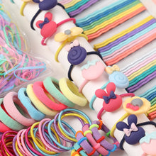 Load image into Gallery viewer, Fashion 100/1000Pcs Colorful Hair Bands Cute Girls Women Elastic Rubber Band Scrunchies Ponytail Holder Gum Hair Accessories