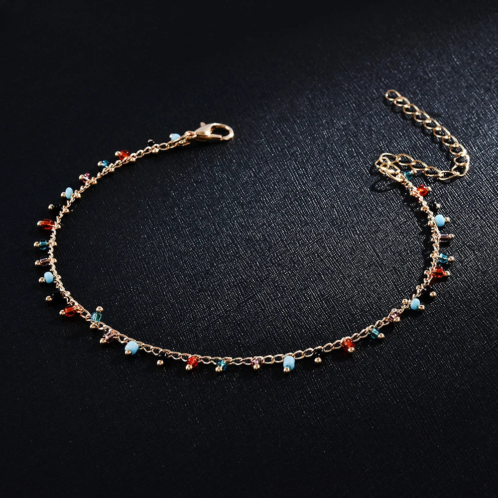Fashion Ankle Bracelets Anklets for Women Beach Accessories Ankle Bracelet Stainless Steel Leg Bracelet Sandals Foot Jewelry