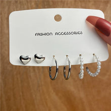Carregar imagem no visualizador da galeria, Fashion Geometry Women&#39;s Earring Set Metal Gold Color Exaggerated Long Tassels Big Circle Pearl Dangle Earring Party Jewelry