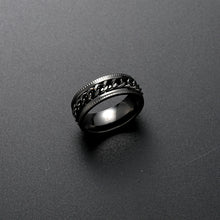 Load image into Gallery viewer, Fashion Punk Black Color Cross Pendant Necklace Bracelet Ring Set for Men Boys Hip Hop Stainless Steel Jewelry Set Party Gifts