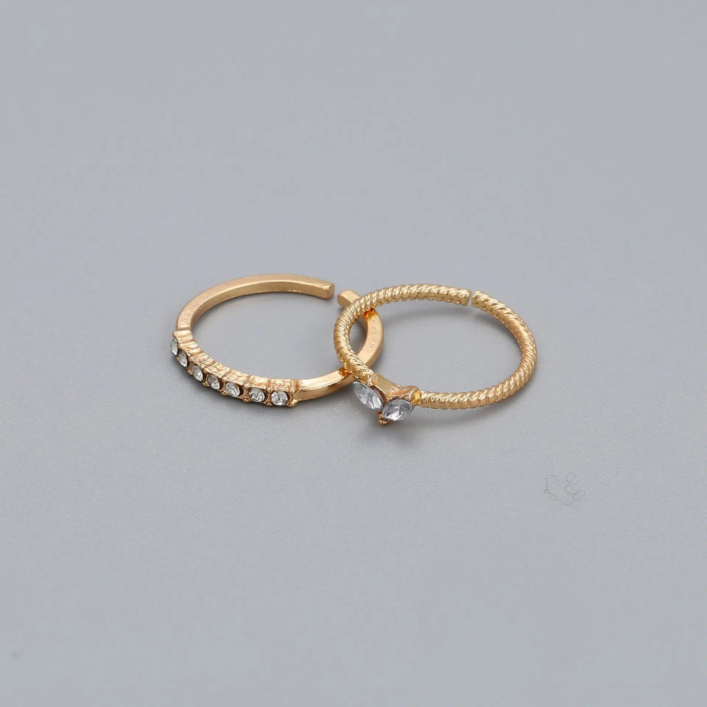 Fashion trendy gold plated rings