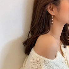 Load image into Gallery viewer, Trend Simulation Pearl Long Earrings Female Moon Star Flower Rhinestone Wedding Pendant Earrings Fashion Korean Jewelry