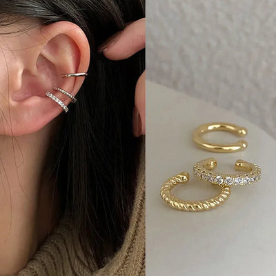 Fashion Ear Cuffs Without Piercing Ear Clip Earrings Non-Piercing Fake Cartilage Earrings For Women Jewelry Gifts