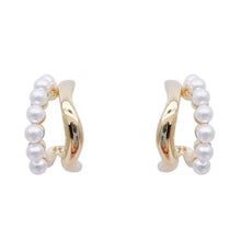 Charger l&#39;image dans la galerie, Light Luxury Pearl Hoop Earrings for Women Korean Trendy High-end Spring Earrings Fashion Jewelry Gift