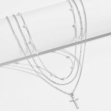 Laden Sie das Bild in den Galerie-Viewer, Simple Pearl Choker Necklaces for Women Fashion Double Layer Chain Small Love Heart Pendant Necklace Jewelry Gift Wholesale