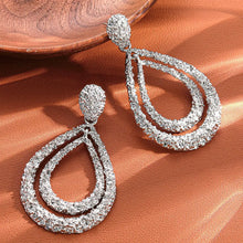 Cargar imagen en el visor de la galería, Metal Dot Texture Water Drop Dangle Earrings for Women&#39;s New Classic Retro Design Jewelry Party Accessories