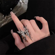 Laden Sie das Bild in den Galerie-Viewer, Love Heart Rings for Women Opening Personality Finger Ring Fashion Sweet Girls Jewelry Wedding Party Accessories