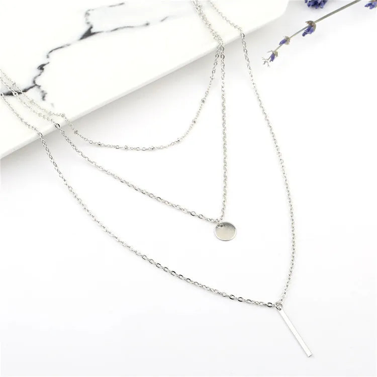 Multilayer Necklaces & Pendants For Women Gold Color Long Chains Choker Female Pendant Necklace Fashion Jewelry Collier Femme