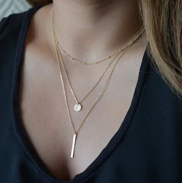 Multilayer Necklaces & Pendants For Women Gold Color Long Chains Choker Female Pendant Necklace Fashion Jewelry Collier Femme