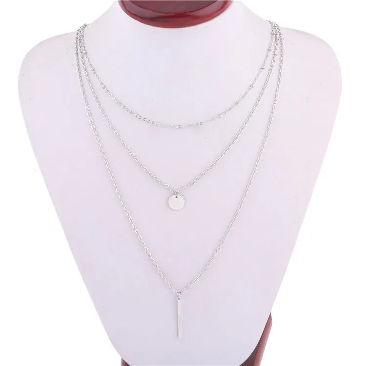 Multilayer Necklaces & Pendants For Women Gold Color Long Chains Choker Female Pendant Necklace Fashion Jewelry Collier Femme