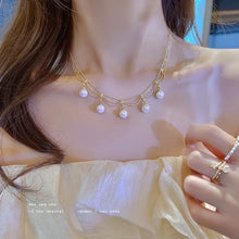 Load image into Gallery viewer, New Beads Women&#39;s Neck Chain Kpop Pearl Choker Necklace Gold Color Goth Chocker Jewelry On The Neck Pendant