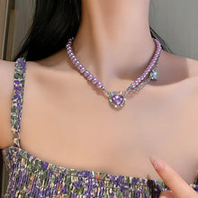 Load image into Gallery viewer, New Beads Women&#39;s Neck Chain Kpop Pearl Choker Necklace Gold Color Goth Chocker Jewelry On The Neck Pendant