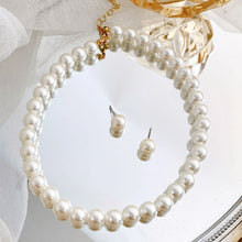 Charger l&#39;image dans la galerie, New Fashion White Pearl Necklace Jewelry Sets Necklace Earrings Bridal Pearl Sets Women Party Wedding Christmas Gifts