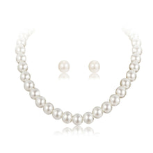 Charger l&#39;image dans la galerie, New Fashion White Pearl Necklace Jewelry Sets Necklace Earrings Bridal Pearl Sets Women Party Wedding Christmas Gifts