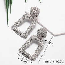 Charger l&#39;image dans la galerie, New Hollow Geometric Trapezoid Drop Earrings for Women Personality Punk Carved Metal Brincos Jewelry Hyperbole Trendy Gift