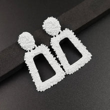 Charger l&#39;image dans la galerie, New Hollow Geometric Trapezoid Drop Earrings for Women Personality Punk Carved Metal Brincos Jewelry Hyperbole Trendy Gift