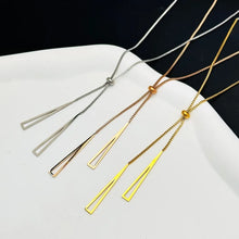 Load image into Gallery viewer, New Korea Trendy Geometric Triangle Pendant Necklace for Women Charm Stainless Steel Adjustable Chokers Jewelry Gift