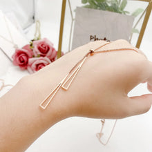 Load image into Gallery viewer, New Korea Trendy Geometric Triangle Pendant Necklace for Women Charm Stainless Steel Adjustable Chokers Jewelry Gift