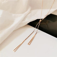 Load image into Gallery viewer, New Korea Trendy Geometric Triangle Pendant Necklace for Women Charm Stainless Steel Adjustable Chokers Jewelry Gift