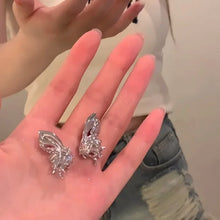 Load image into Gallery viewer, Punk Butterfly Ear Cuff Silver Color Wing Ear Clip No Piercing Cartilage Earrings Clips for Women Girls