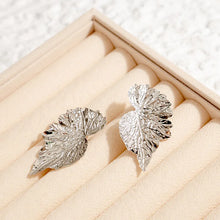 Load image into Gallery viewer, Retro Metal Leaf Drop Earrings for Women Golden Silver Color Punk Statement Earrings Trendy European Fashion Jewelry Gift