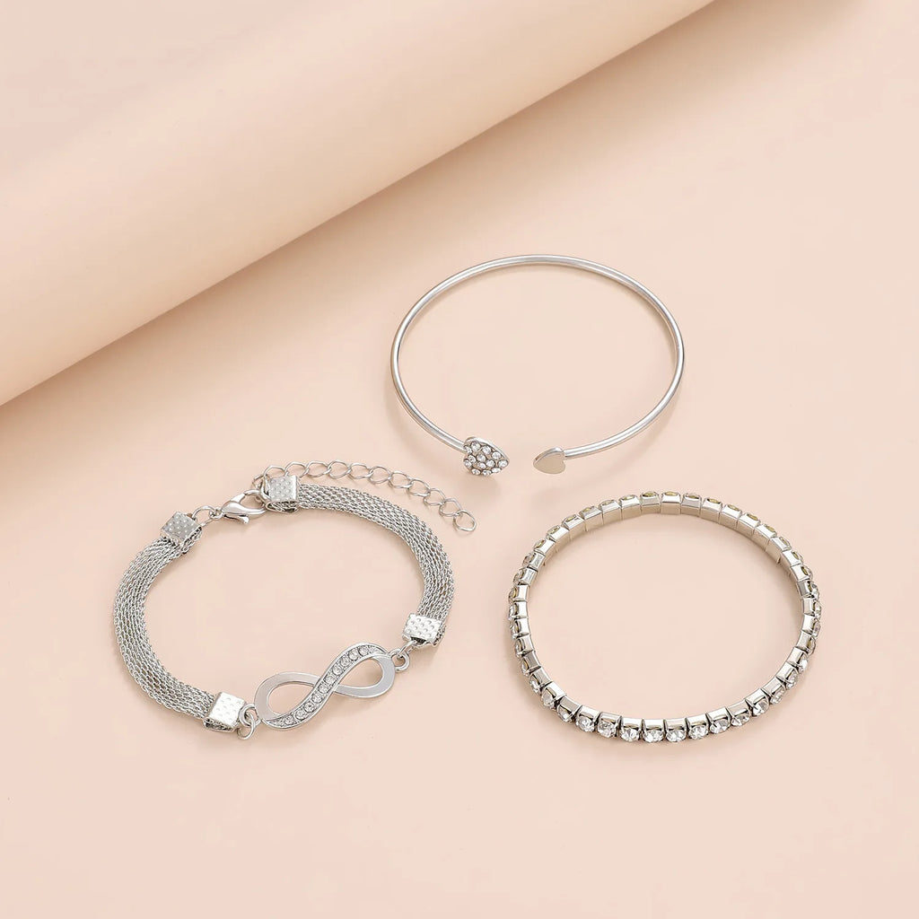 Boho Summer Five-Pointed Star Small Daisy Pearl Bracelet Eight-Piece Set for Fashion Woman Adjustable Charm Bangle Jewely GIft