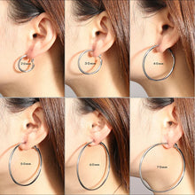 Laden Sie das Bild in den Galerie-Viewer, Hoop Earrings Gold Silver Color Small Big Circle Earring Set for Women Simple Punk Ear Clip