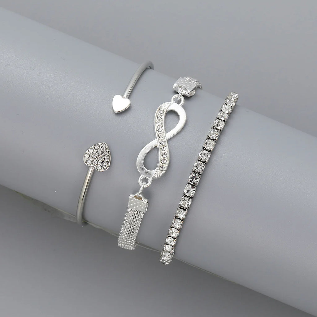 Boho Summer Five-Pointed Star Small Daisy Pearl Bracelet Eight-Piece Set for Fashion Woman Adjustable Charm Bangle Jewely GIft