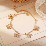 Bohemian Gold Silver Color Butterfly Fashion Anklets for Women Summer Beach Ankle Bracelet Foot Chain Jewelry
