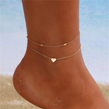 Laden Sie das Bild in den Galerie-Viewer, Simple Heart Female Anklets Barefoot Crochet Sandals Foot Jewelry Leg New Anklets On Foot Ankle Bracelets For Women Leg Chain