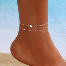 Laden Sie das Bild in den Galerie-Viewer, Simple Heart Female Anklets Barefoot Crochet Sandals Foot Jewelry Leg New Anklets On Foot Ankle Bracelets For Women Leg Chain